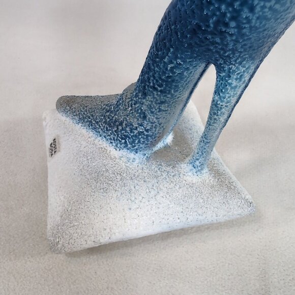 Signed Kosta Boda Blue Catwalk High Heel Shoe Glass Kjell Engman 7090627 Figure - Picture 6 of 10
